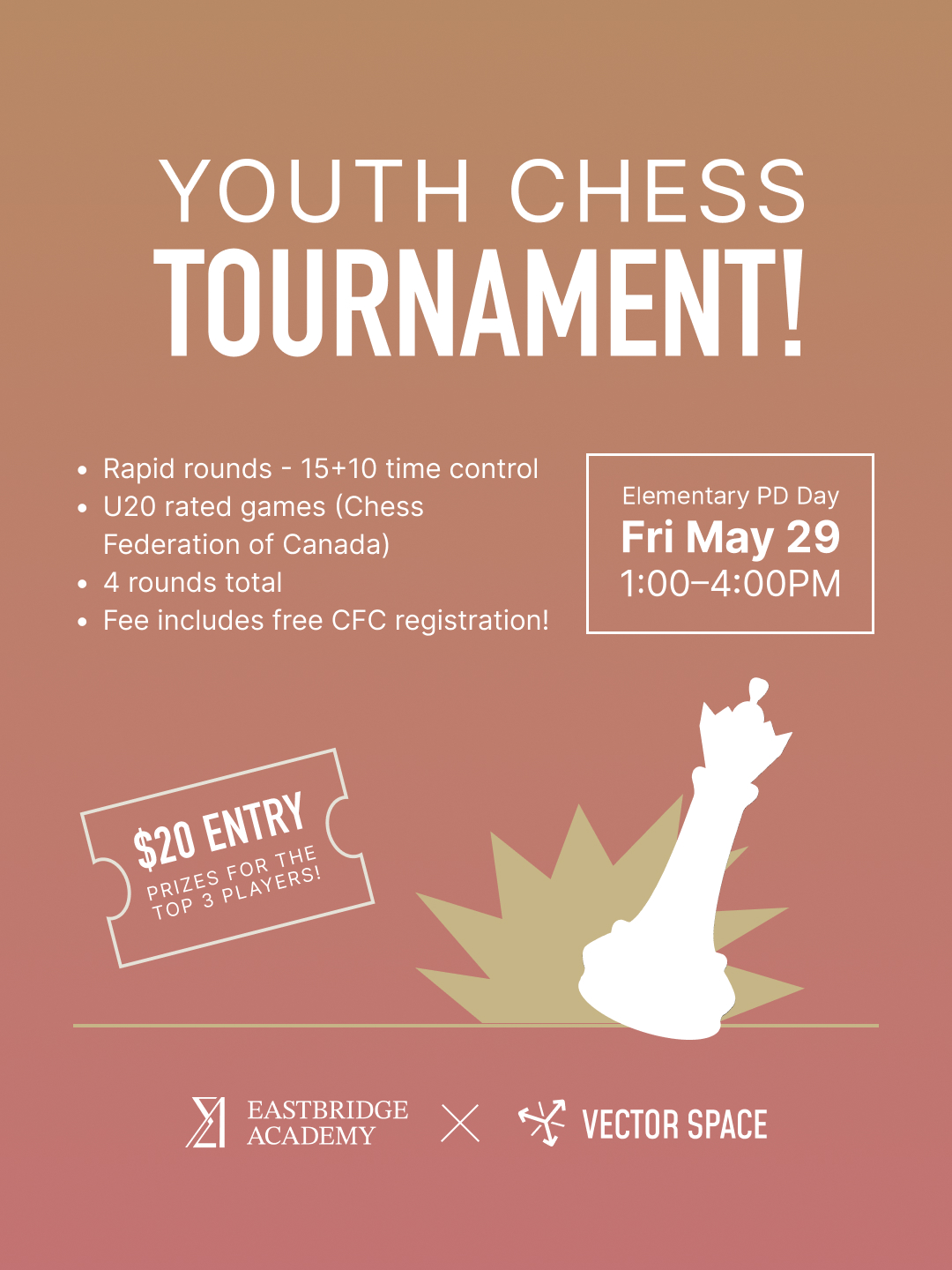 Youth chess tournament poster