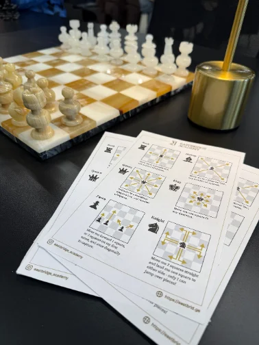 A chess game in progress